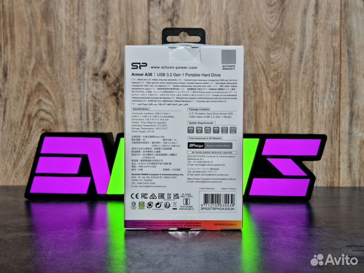 Внешний HDD 2TB Silicon Power A30 USB 3.0