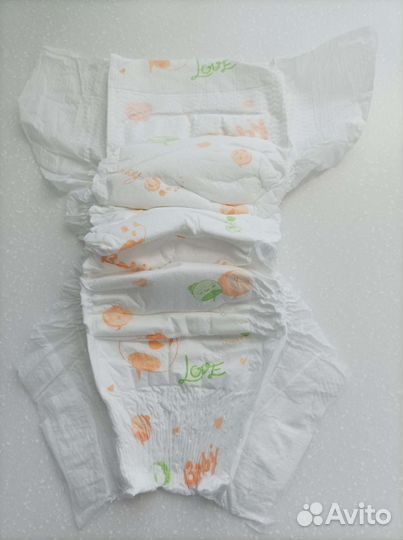 Памперсы детские. 50 шт/упаковка. S, M, L