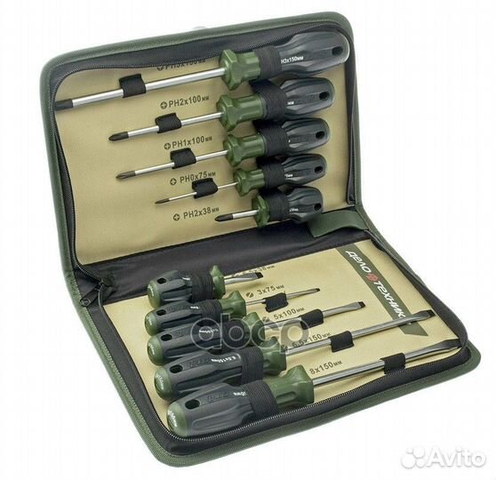 728100 набор отвёрток c 3-комп. рук.(SL:3, 5