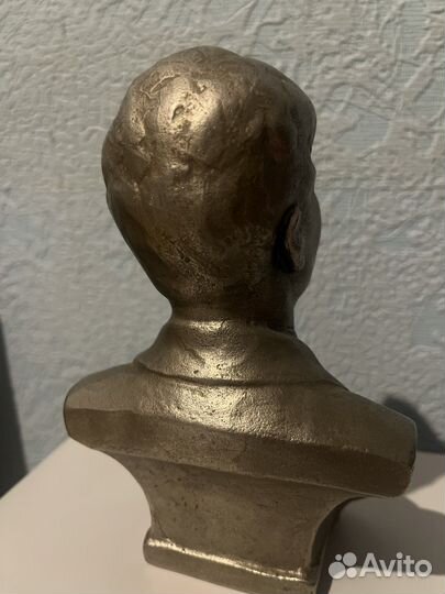 Бюст Сергей Есений СССР алюминий