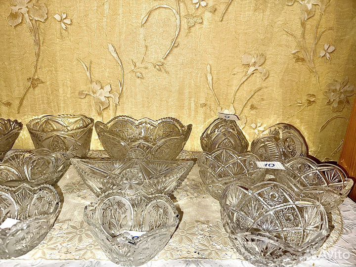 Салатники хрусталь Чехия блюда конфетница