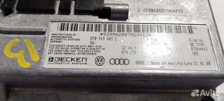 Монитор Audi A4 B8 седан CAB 2009