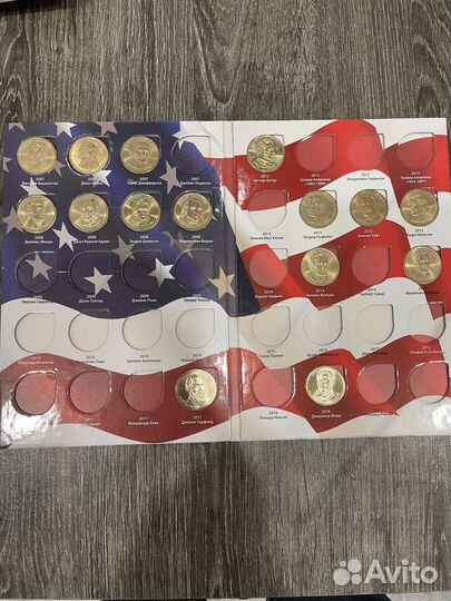 Коллекция монет президенты США