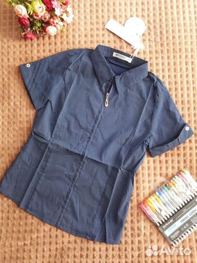 Новая школьная блуза. рост 146
