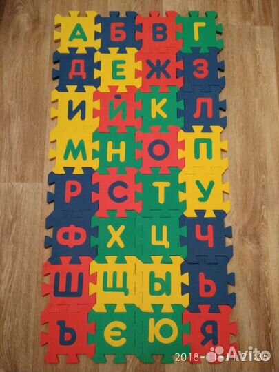 Коврик-пазл алфавит детский, мягкий