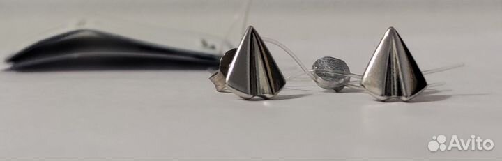 Серьги-пуссеты серебро 925 проба новые