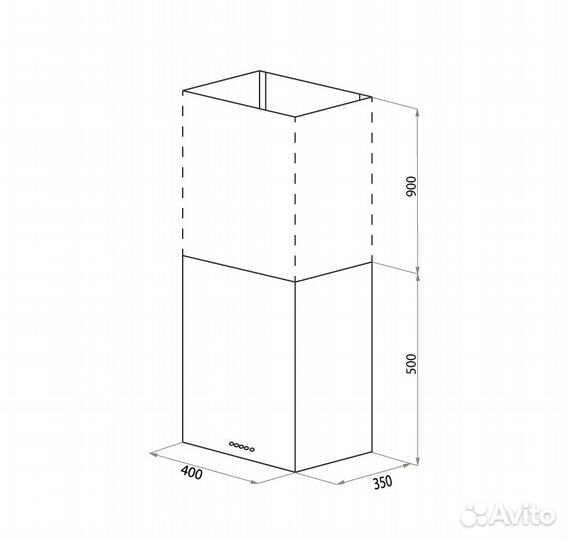Кухонная вытяжка maunfeld Box Push 40 черный