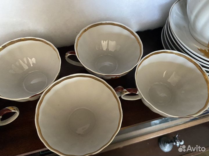 Чайный сервис дулево СССР кленовый лист