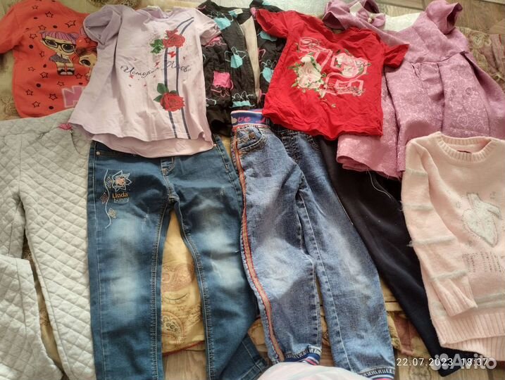 Детские вещи пакетом для девочек 104-122