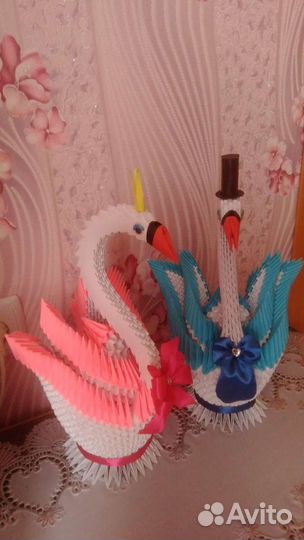 Модульное оригами лебеди
