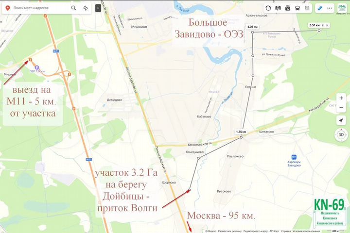 Участок 3,2 га (СНТ, ДНП)