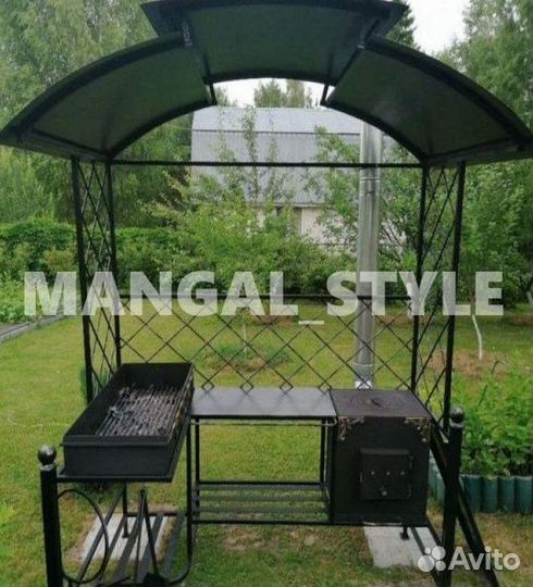 Мангал с крышей