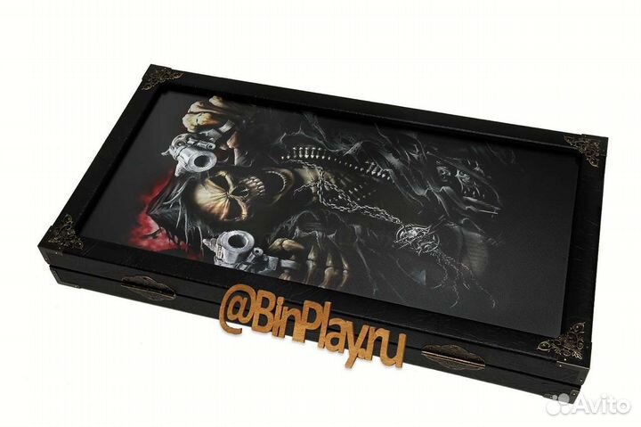 Нарды стеклянные Револьверы 3D