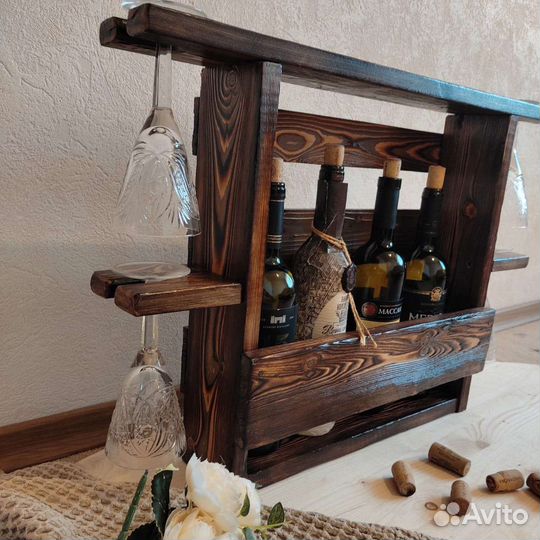 Винная полка лофт