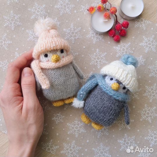 Вязаный пингвин Вязаные игрушки ручной работы