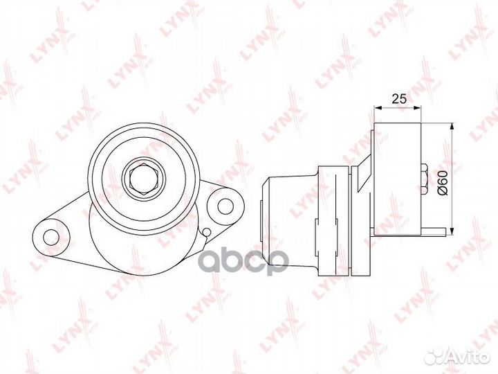 PT-3270 ролик натяжной ремня генератора в сбор