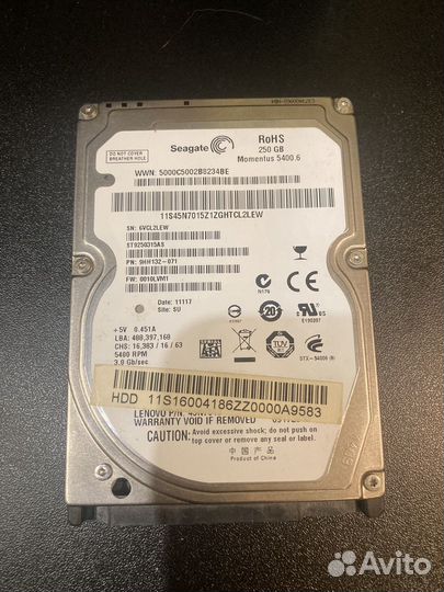 Жёсткий диск hdd SATA seagate 2.5
