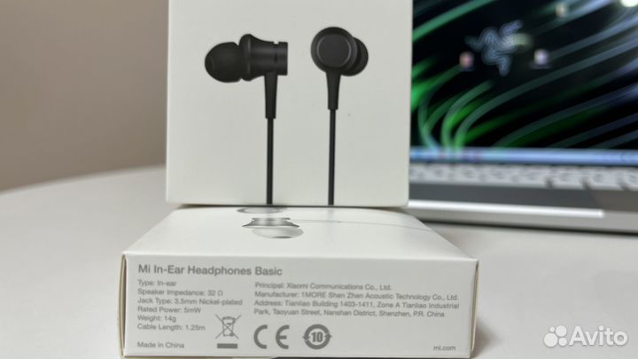Наушники xiaomi x14273 mi in-ear headphones basic