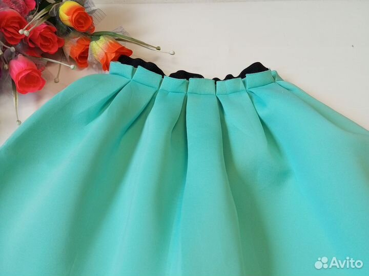 Юбка мятная неопрен