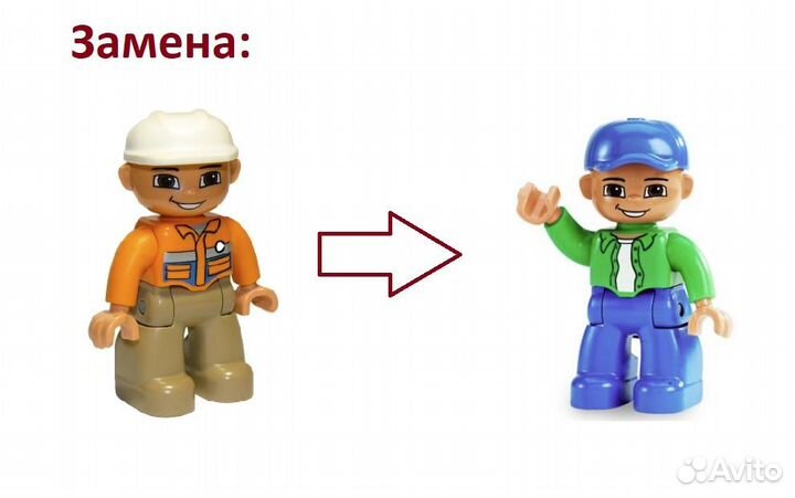 Lego Duplo 5609 поезд, 6157 зоопарк