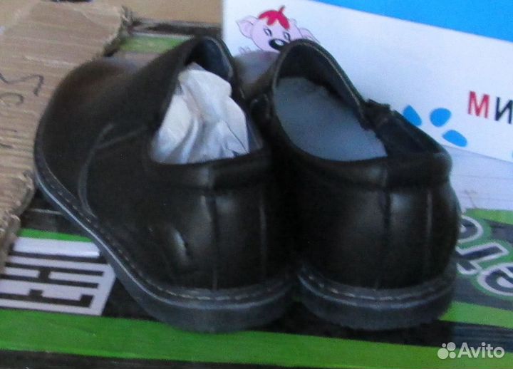 Туфли мальчик школьник новые в упаковке размер 34