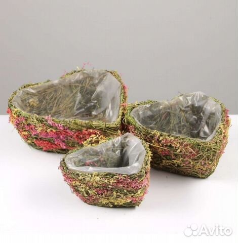Кашпо плетеное