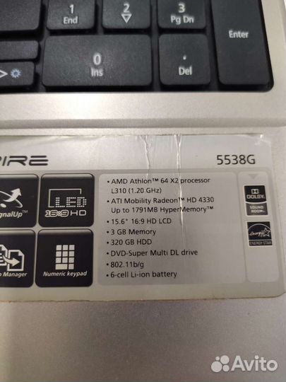 Ноутбук acer aspire 5538