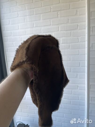 Шапка зимняя из дубленой кожи