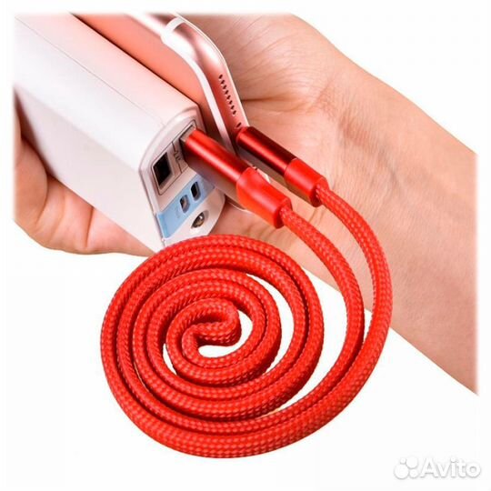 Кабель Devia Ring Y1 Type-C - Red (0.8M, 2.4A)