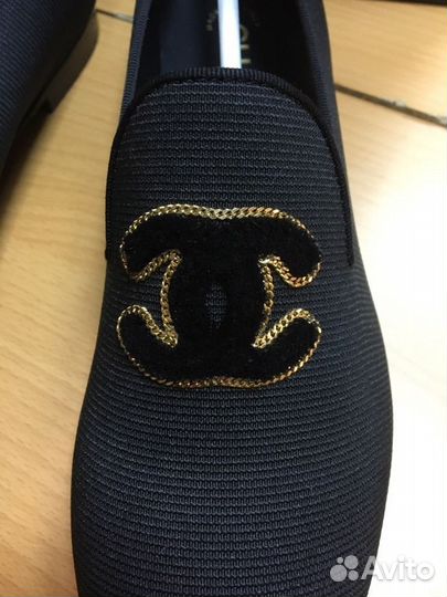 Лоферы Chanel серые