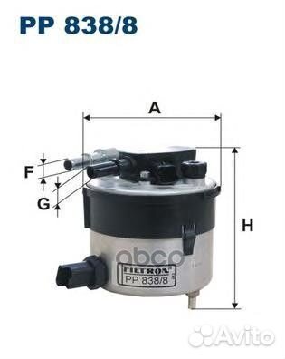 Фильтр топл. корпусной pp838/8 Filtron