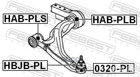 Опора шаровая honda pilot 09-15 перед.подв.ниж