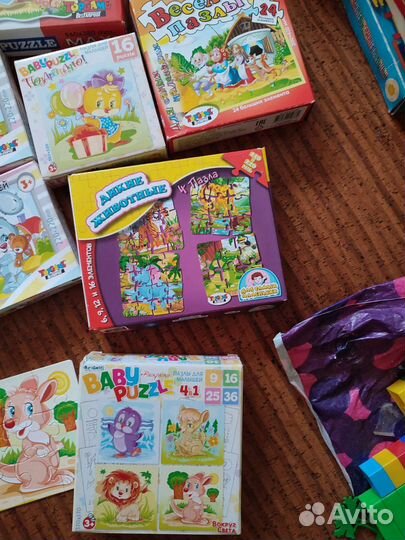 Пазлы для малышей, 9, 16, 24 элемента