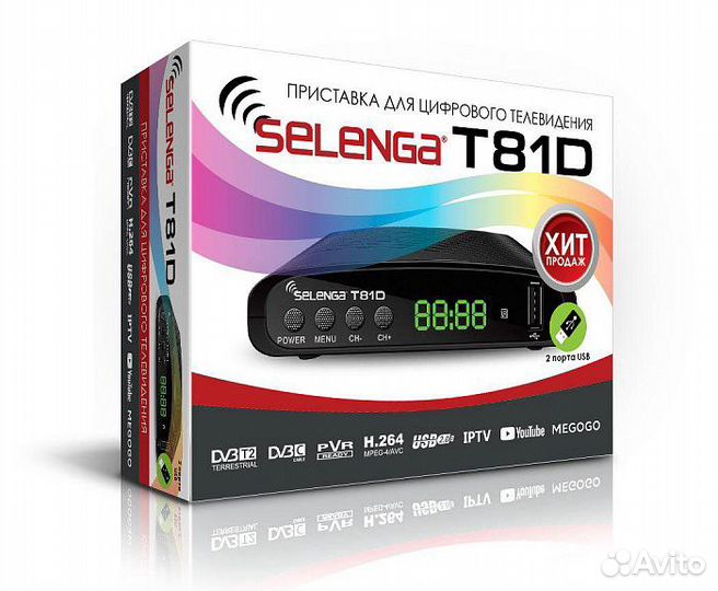 Цифровая приставка DVB-T2 selenga T81D