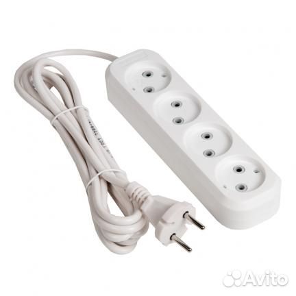 Удлинитель бытовой 4х3м без заземления 6А У6-766М