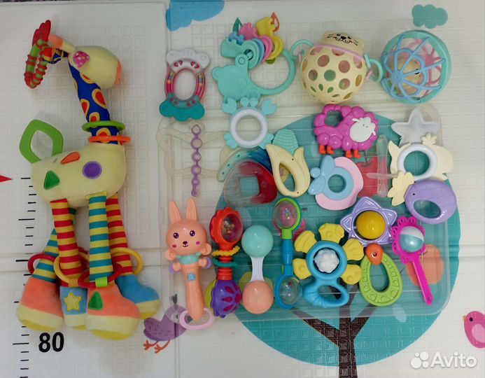 Грызунки, погремушки, подвеска жираф, гусеница