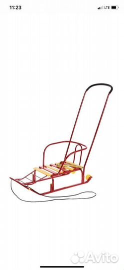 Санки красные детские