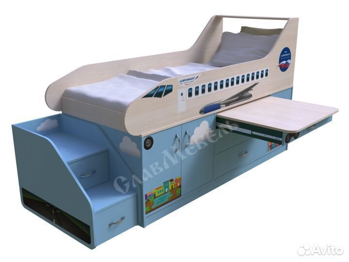 Кровать Самолет детская. Новая. Любые цвета