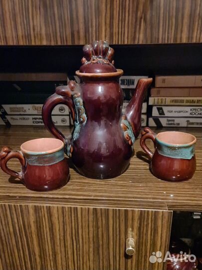 Кувшин керамический с кружками СССР