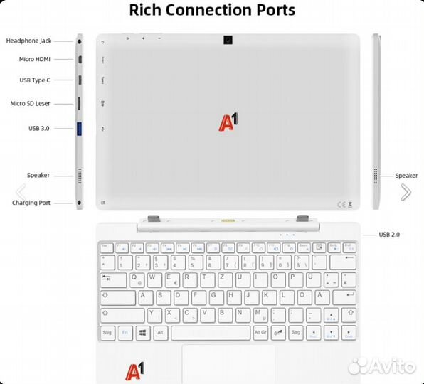 Ноутбук (планшет с клавиатурой) Coolby A1Book 10,1