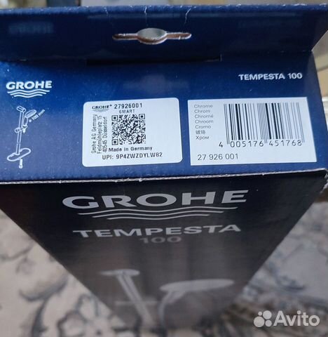 Душевой гарнитур Grohe Tempesta 100 мм с полочкой