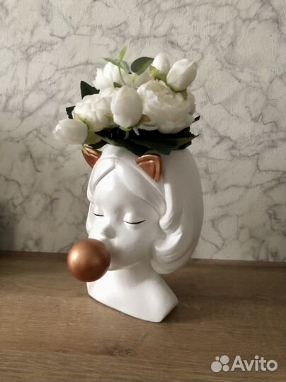 Кашпо из гипса