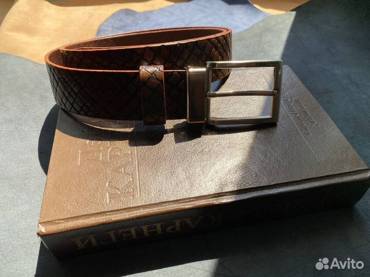 Мужской кожаный ремень