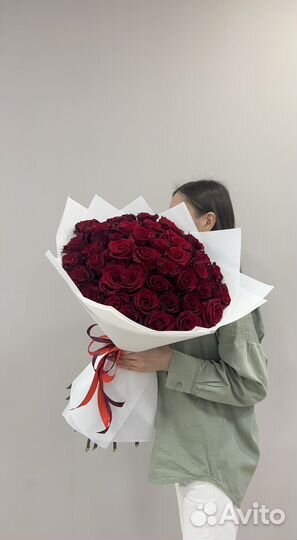 Букет красных роз