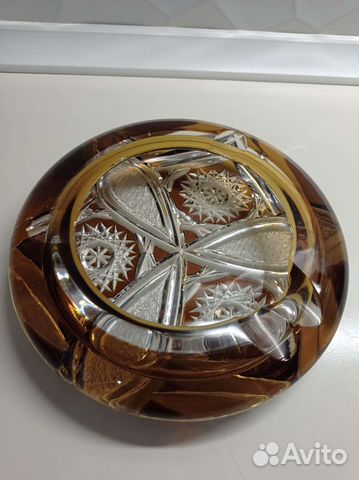 Пепельница из цветного хрусталя Германия