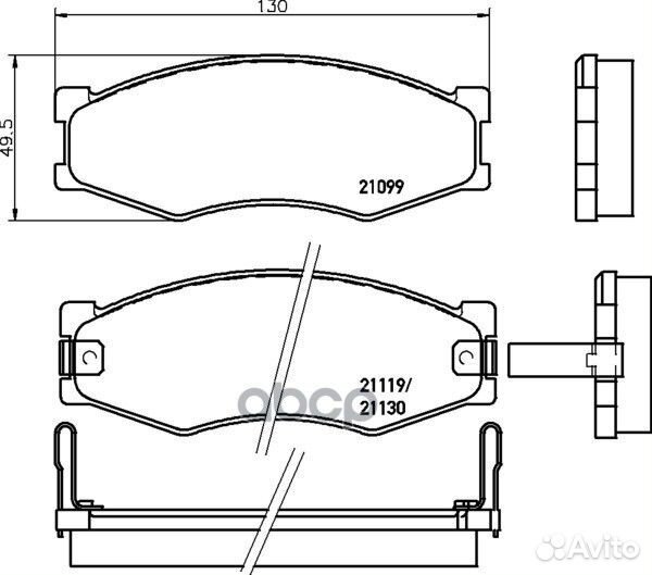 Колодки тормозные дисковые Strong Ceramic пер