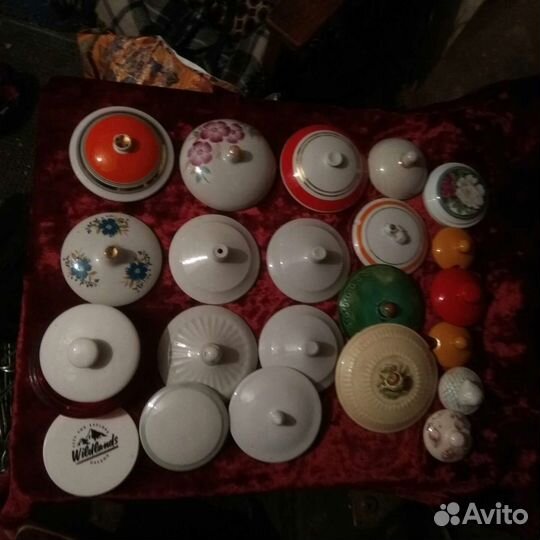 Крышки фарфоровые для сахарниц и чайников