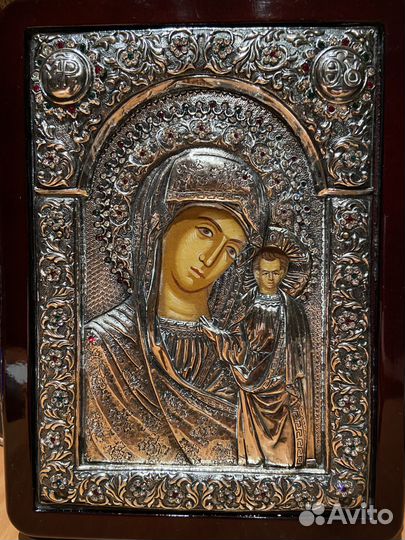 Казанская икона Божией Матери Серебро