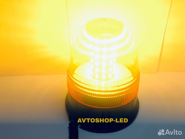 Проблесковый маячок желтый 60LED 10-30V