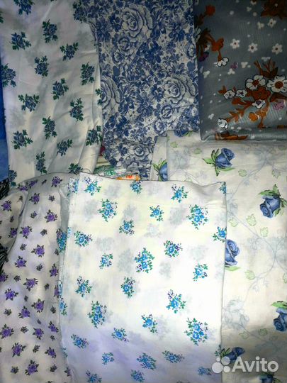 Отрез ткани сссрбархат.плюш.лен.бязь